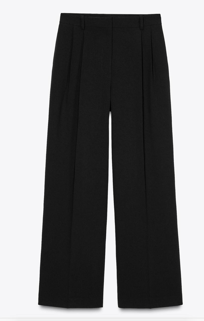 Darted wide-leg trouser